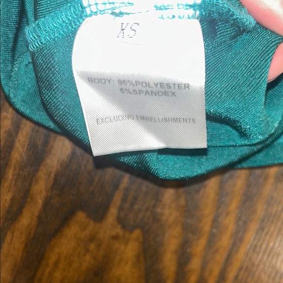 Teal Long Sleeve Cutout Dress - Picture 2 of 4